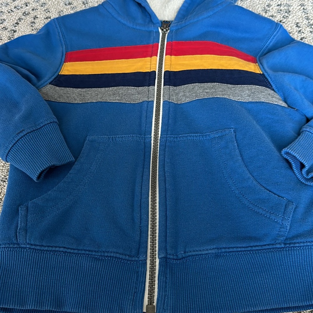 Hanna Andersson shearling lined hoodie size 4 - Picture 3 of 6